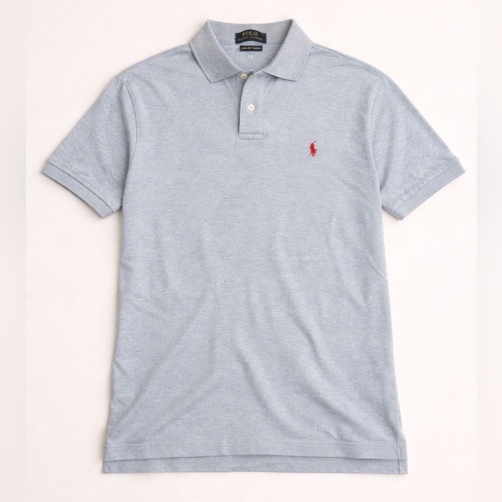 Polo Ralph Lauren Men's Sky Blue Polo Shirt, Large, Pima Cotton